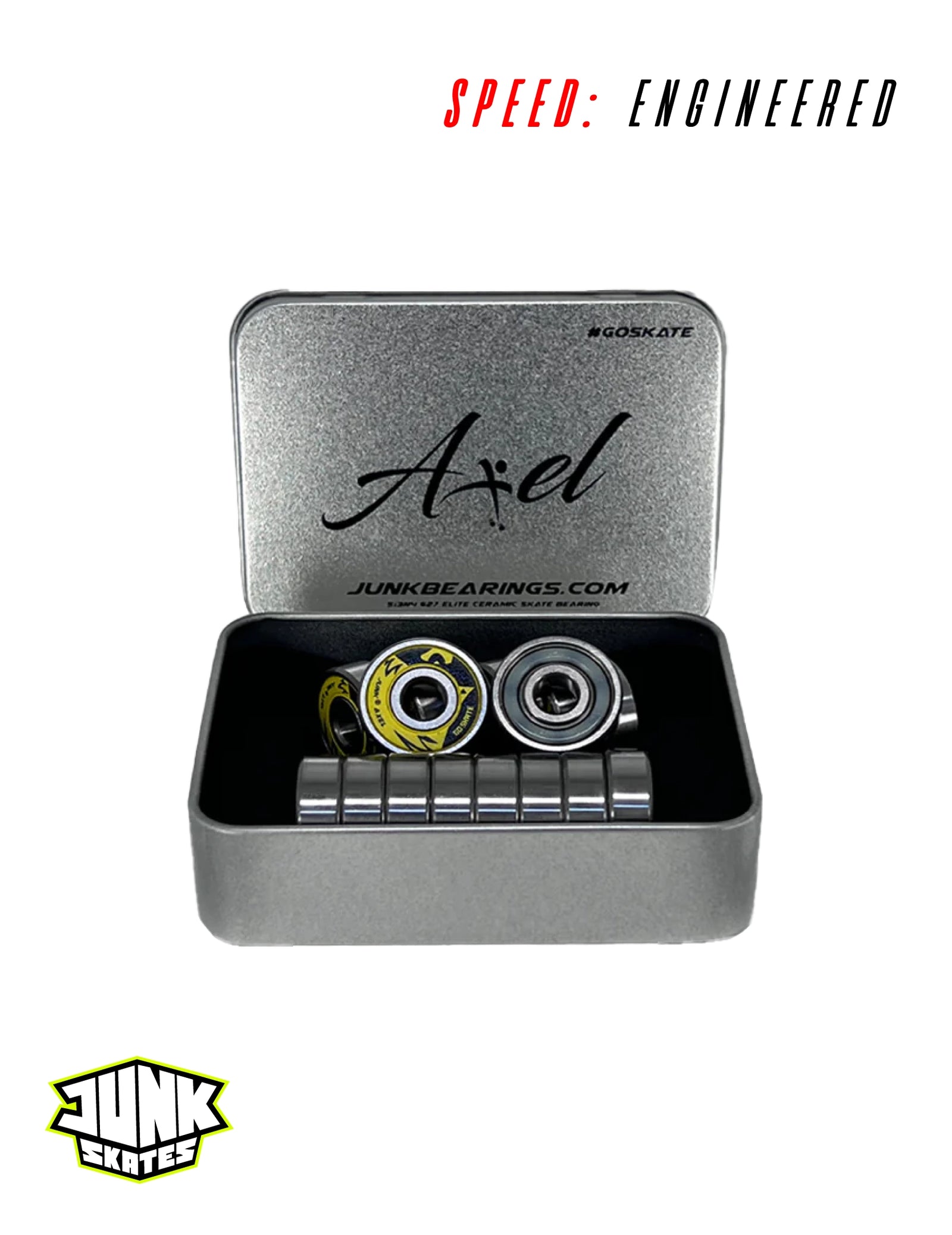 Axel Quad Ceramic Bearings Si3N4 * For 7MM Quad skates Only*