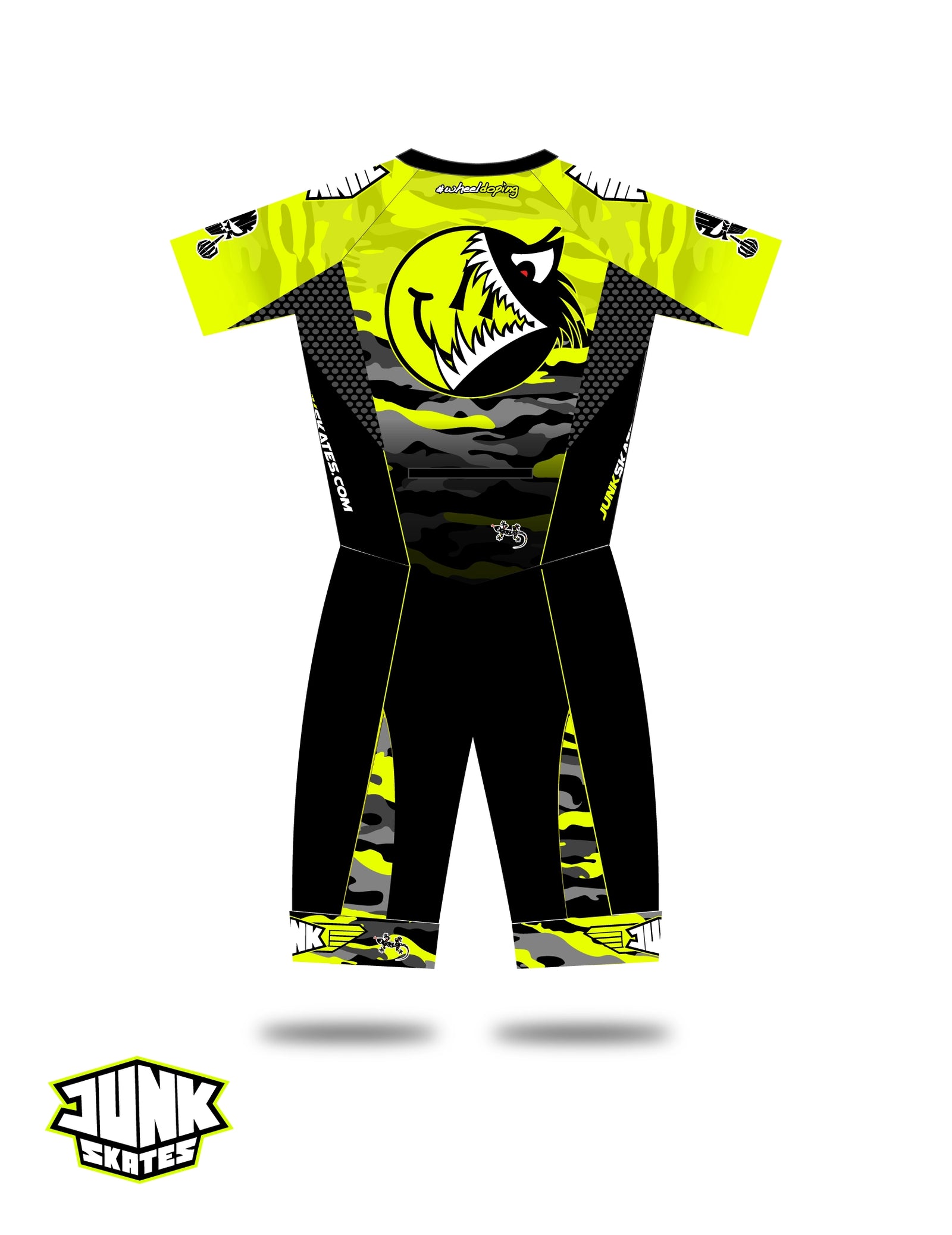 Junk Wheels Yellow Fluo Camo Pro Racing Suit