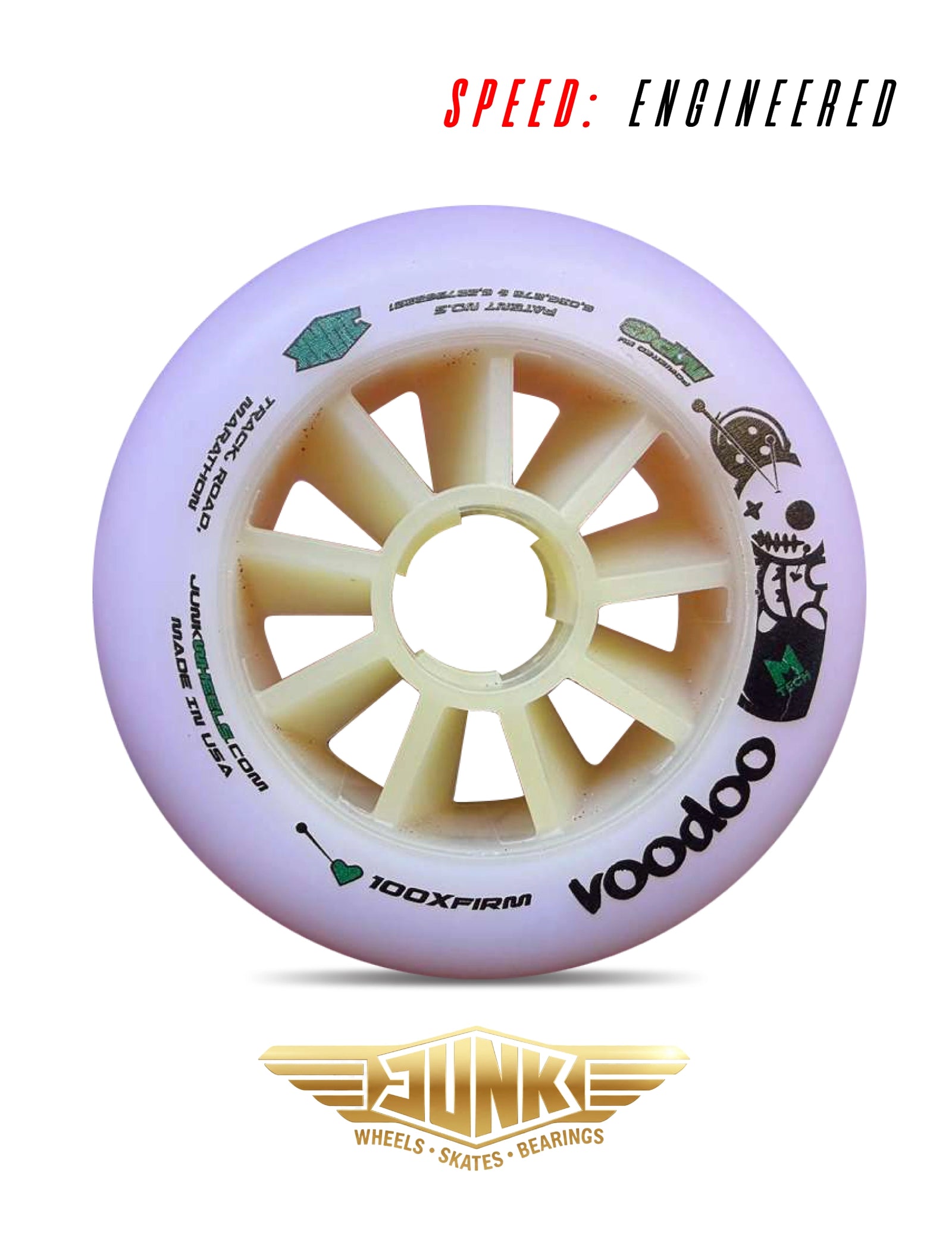 Junk Voodoo 🔮 Inline Race Wheels – 80–110mm (Firm • X-Firm • XX-Firm)