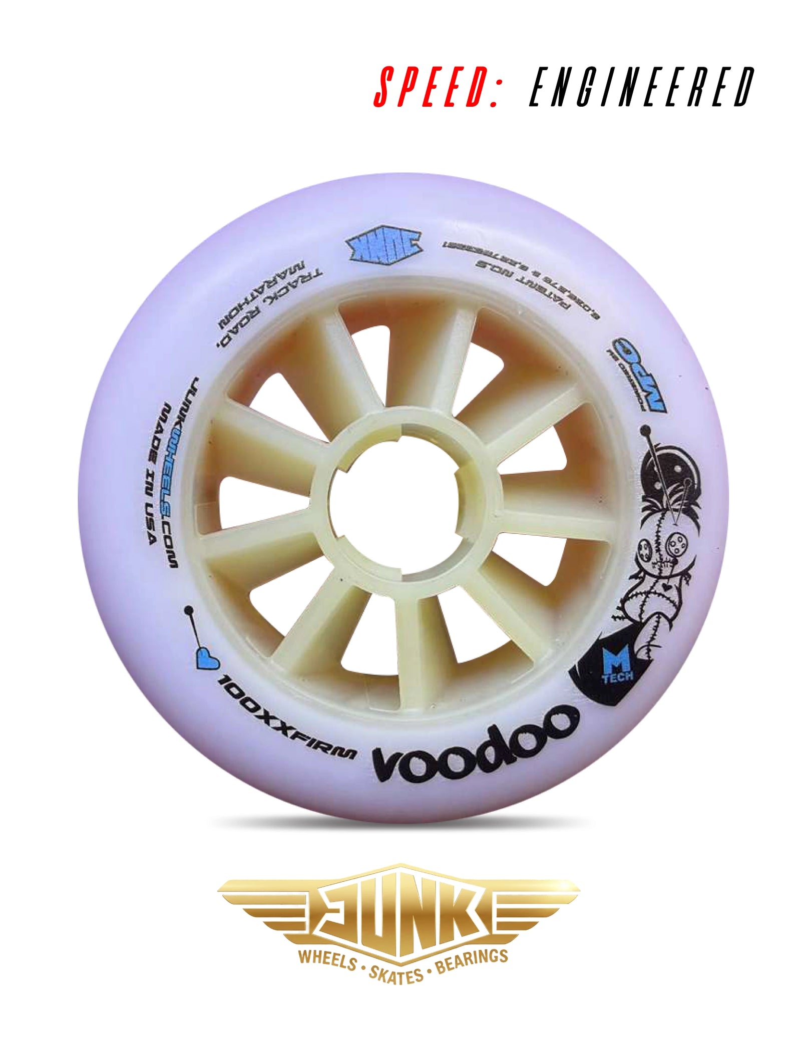 Junk Voodoo 🔮 Inline Race Wheels – 80–110mm (Firm • X-Firm • XX-Firm)
