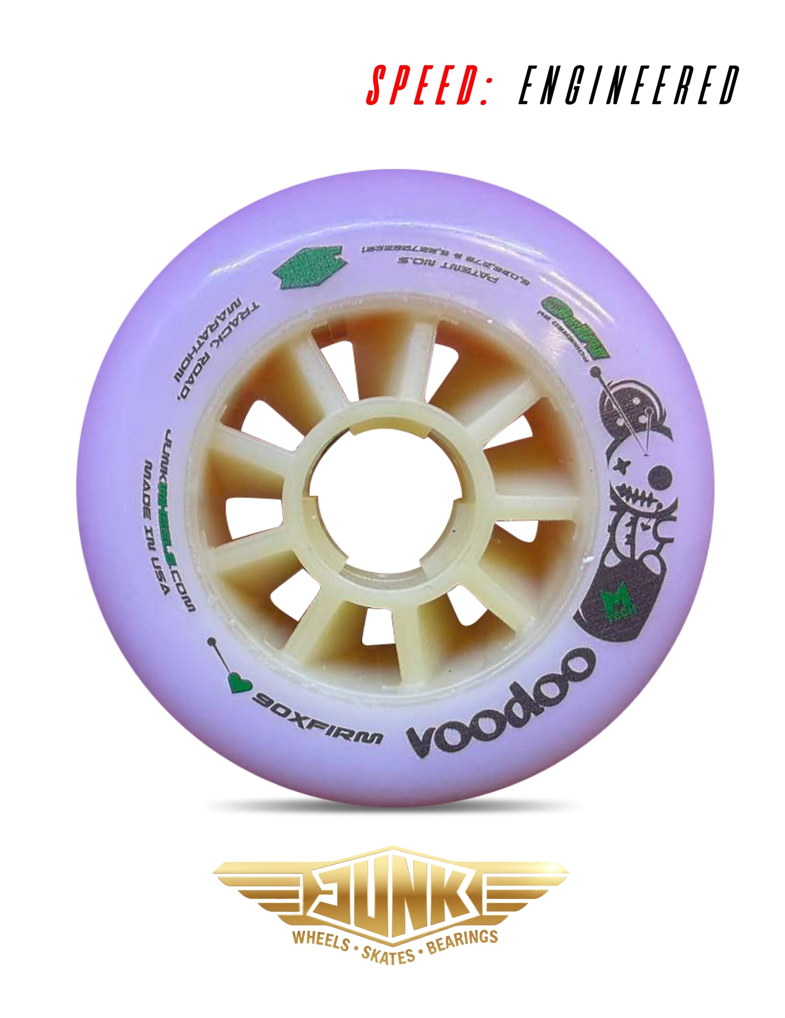 Junk Voodoo 🔮 Inline Race Wheels – 80–110mm (Firm • X-Firm • XX-Firm)