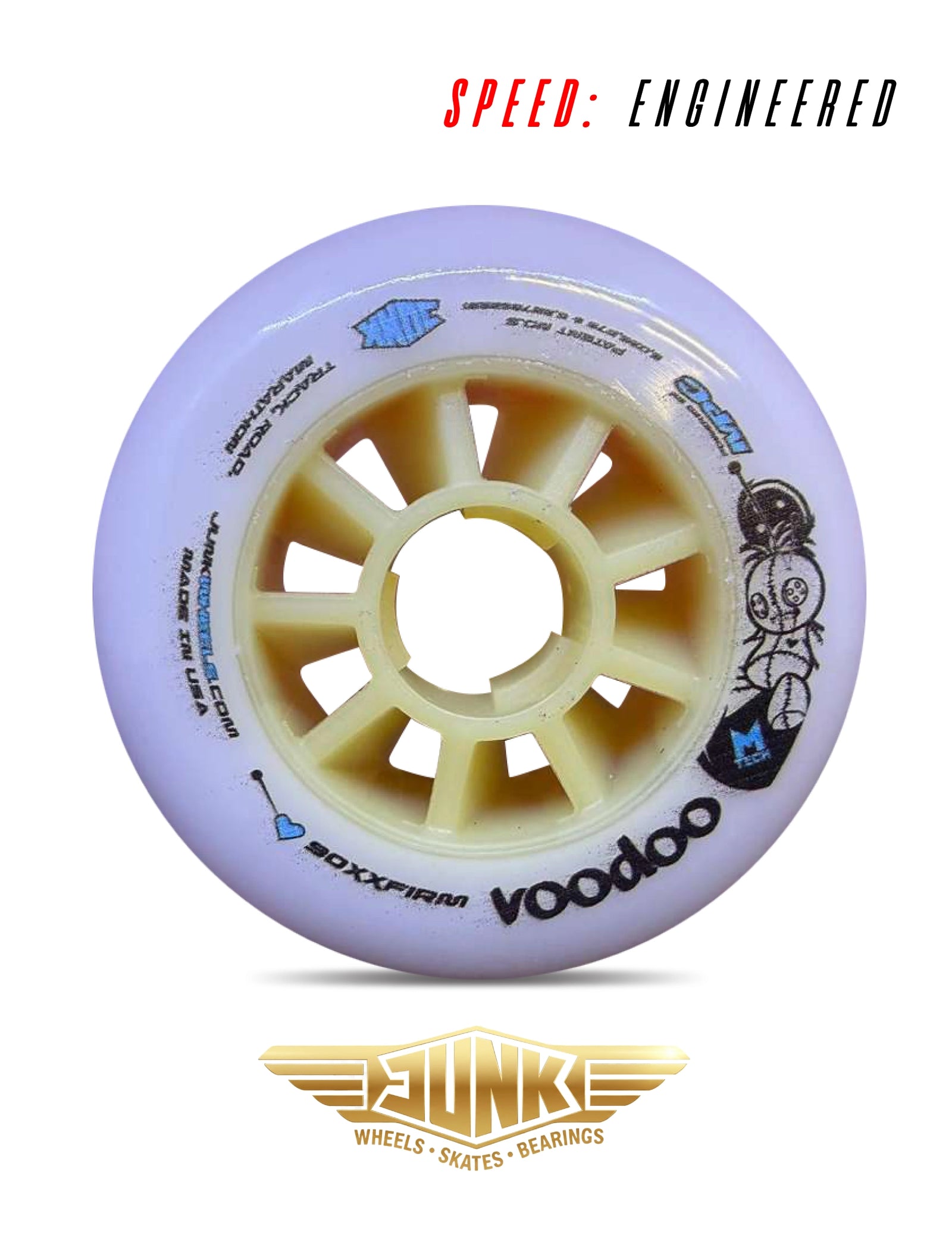 Junk Voodoo 🔮 Inline Race Wheels – 80–110mm (Firm • X-Firm • XX-Firm)