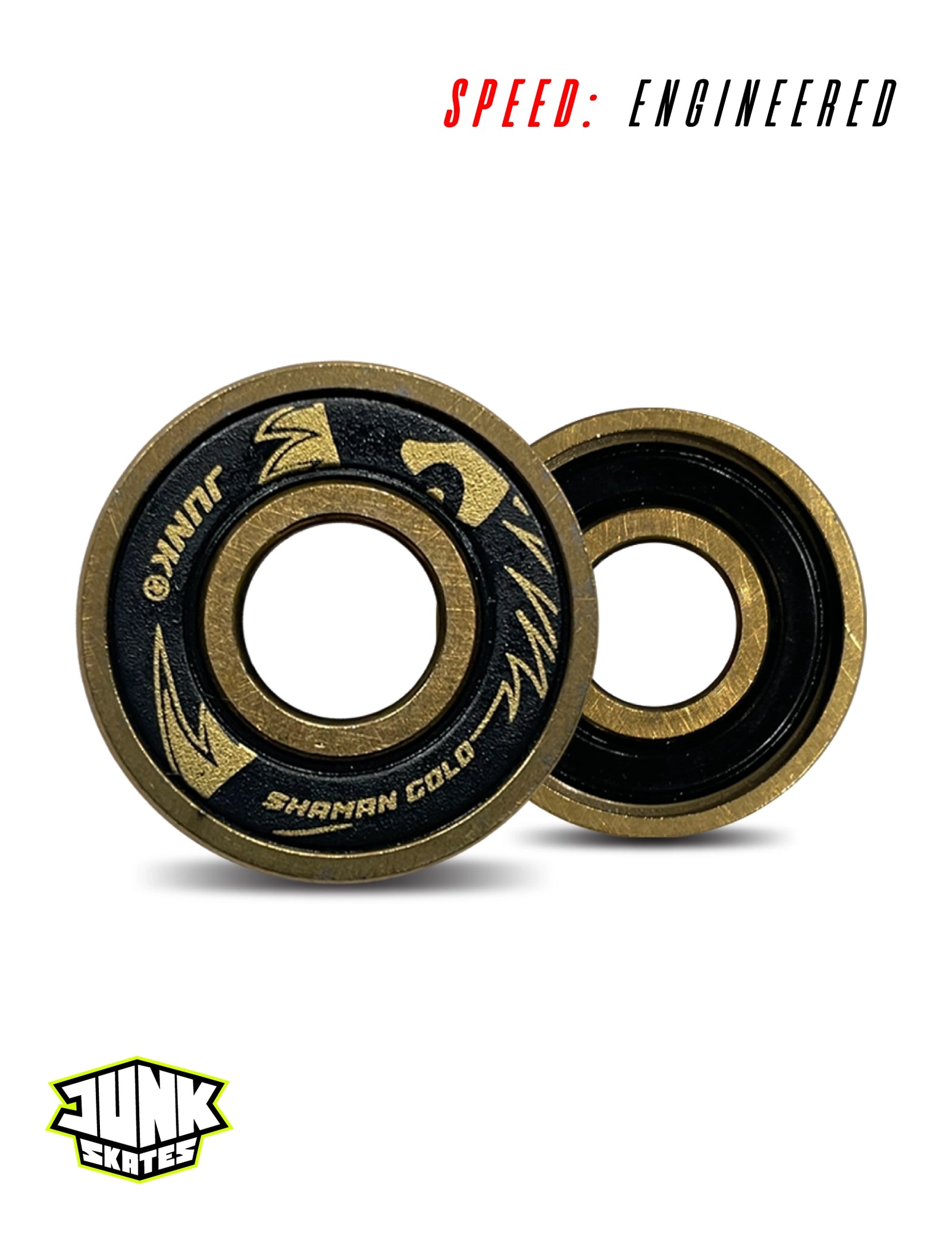 Junk Shaman Gold 6ix Ball Elite Racing Bearings - 16 Pack