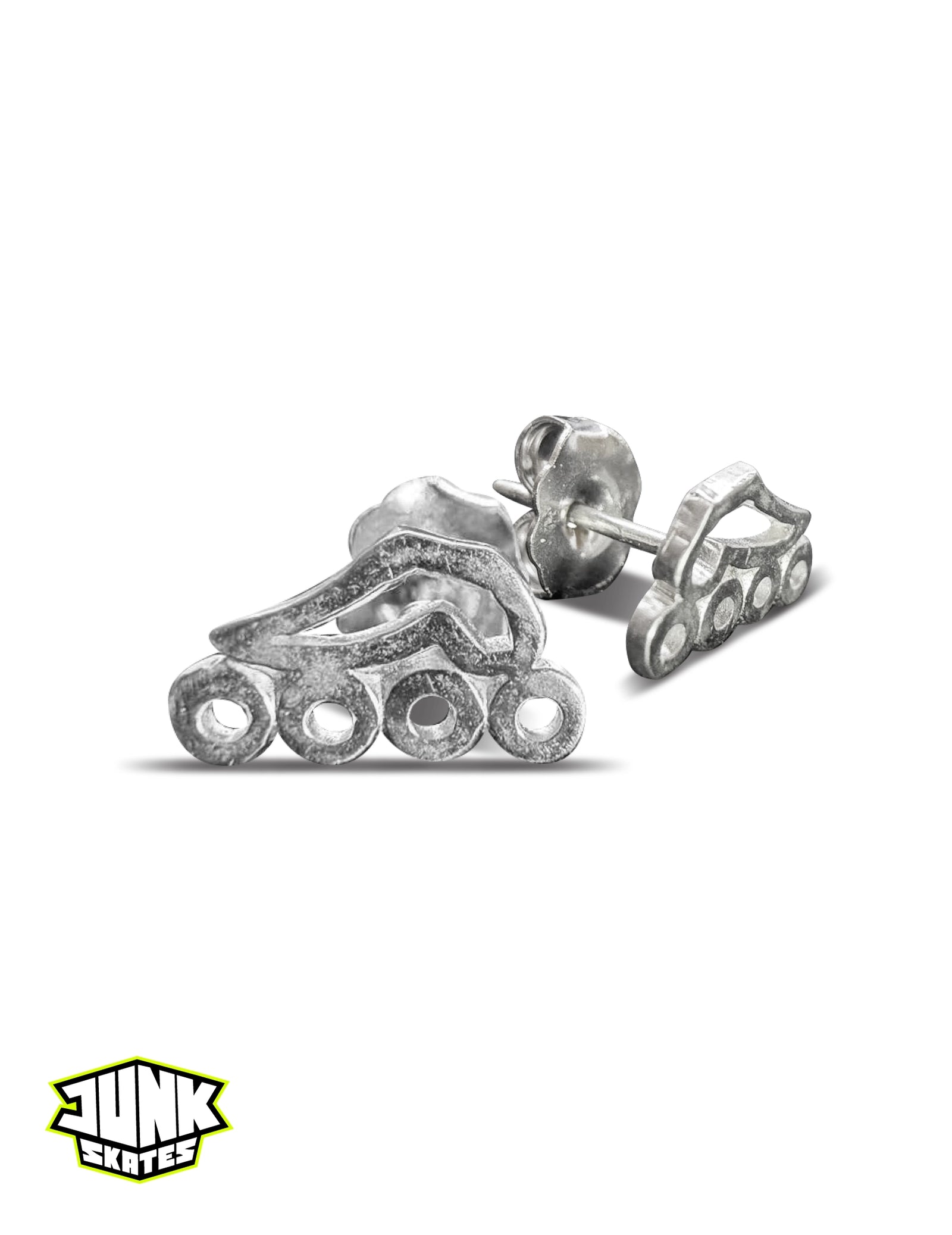 Inline Skate Stud Earrings – Solid Sterling Silver 🛼✨ (Handmade in Texas 🇺🇸)