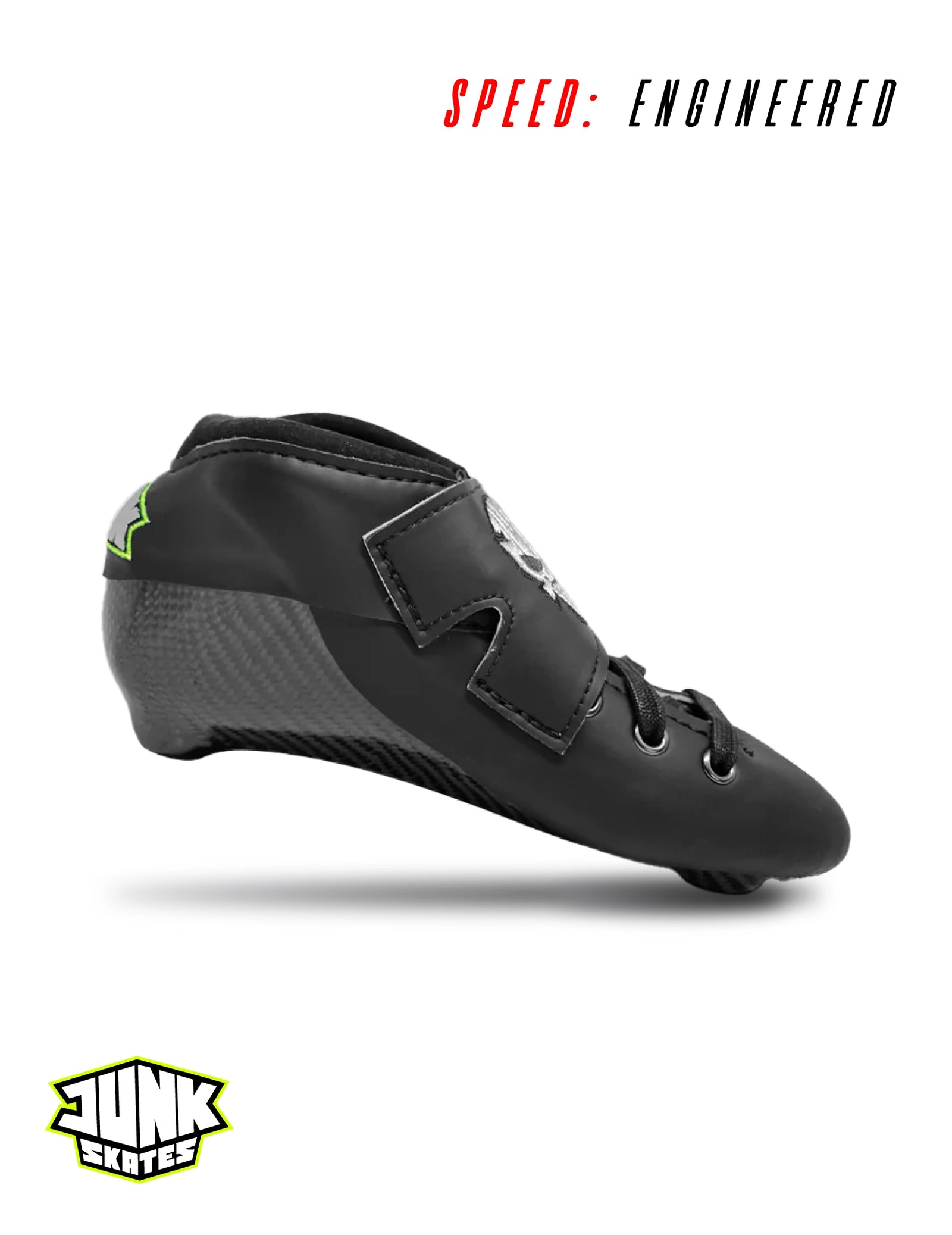Junk Element Full Carbon Speed Skating Boots 🛼⚡ – Matte Black