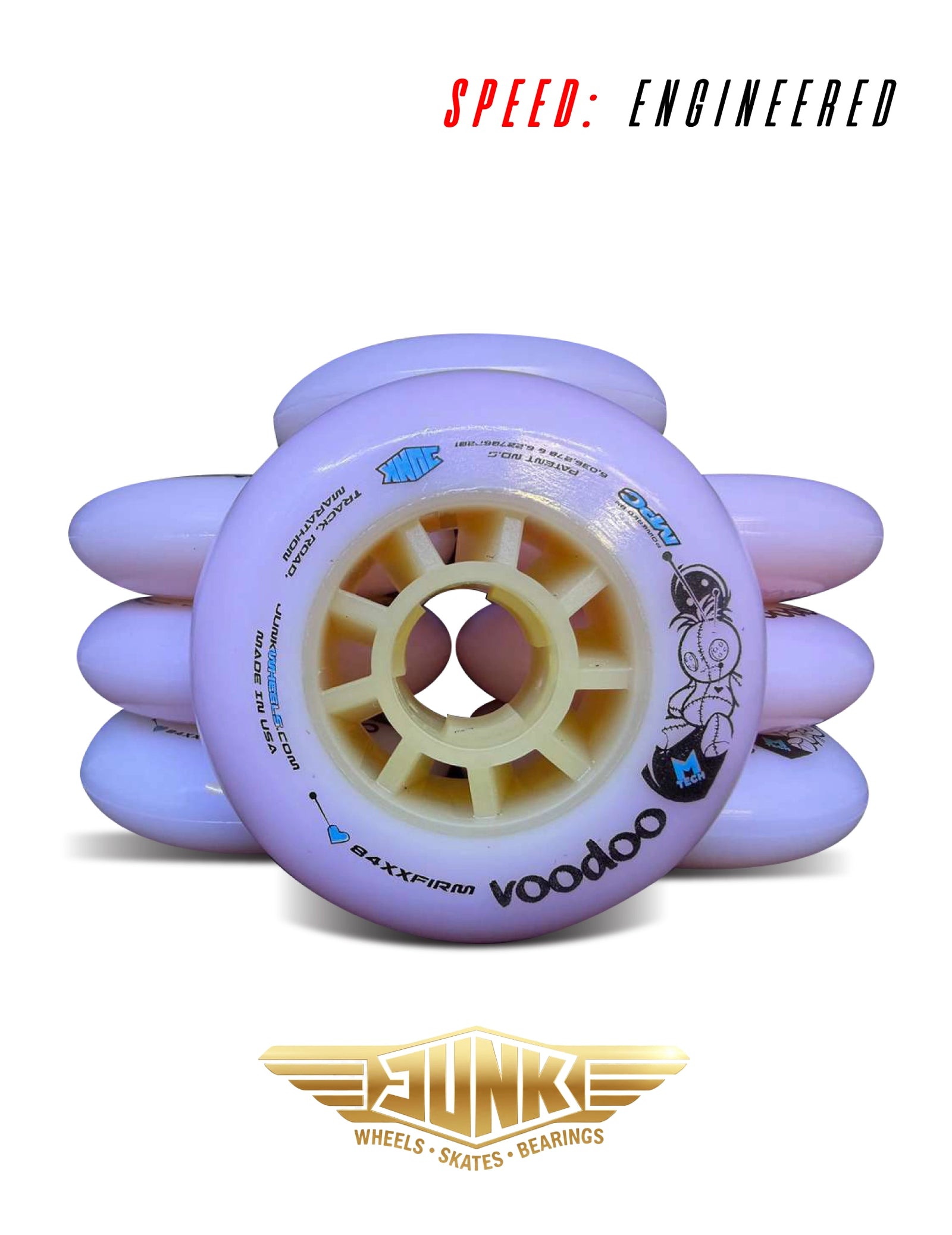 Junk Voodoo 🔮 Inline Race Wheels – 80–110mm (Firm • X-Firm • XX-Firm)