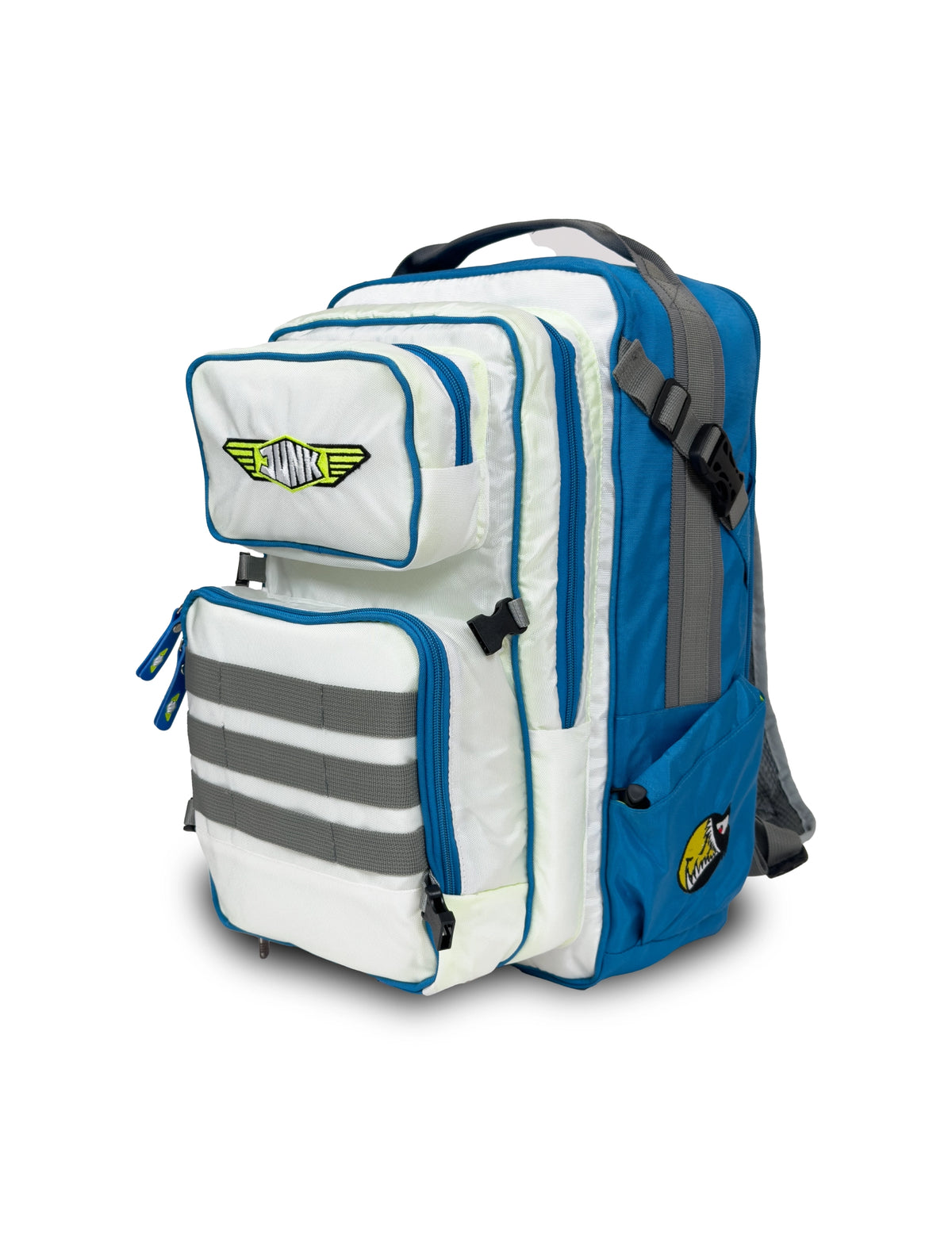Skate Backpack White + Electric Blue