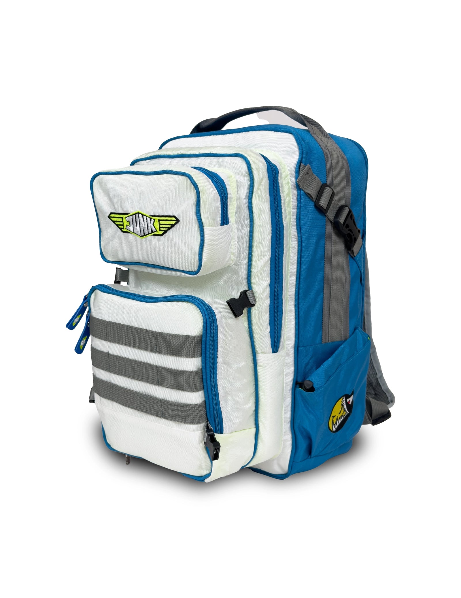 Skate Backpack White + Electric Blue