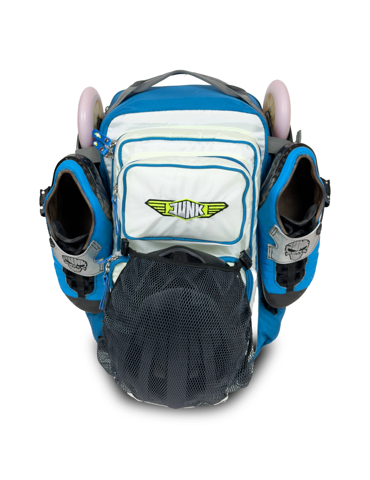 Skate Backpack White + Electric Blue