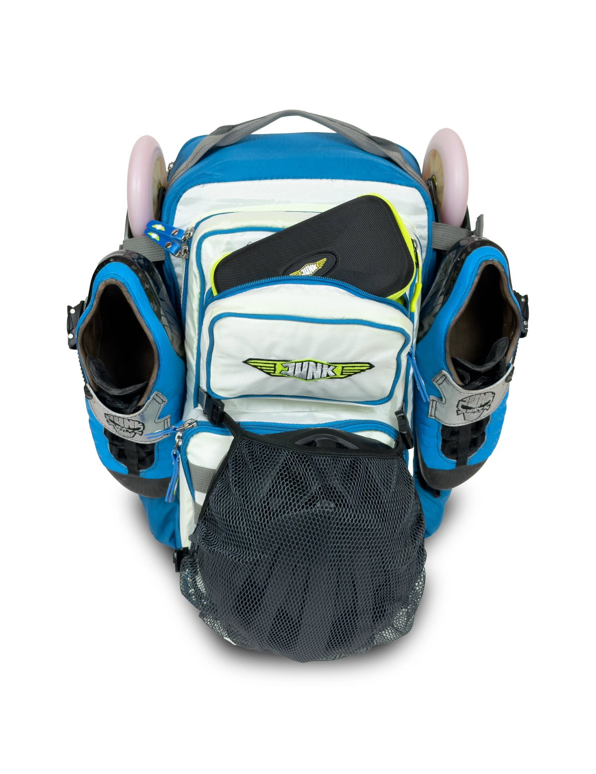 Skate Backpack White + Electric Blue