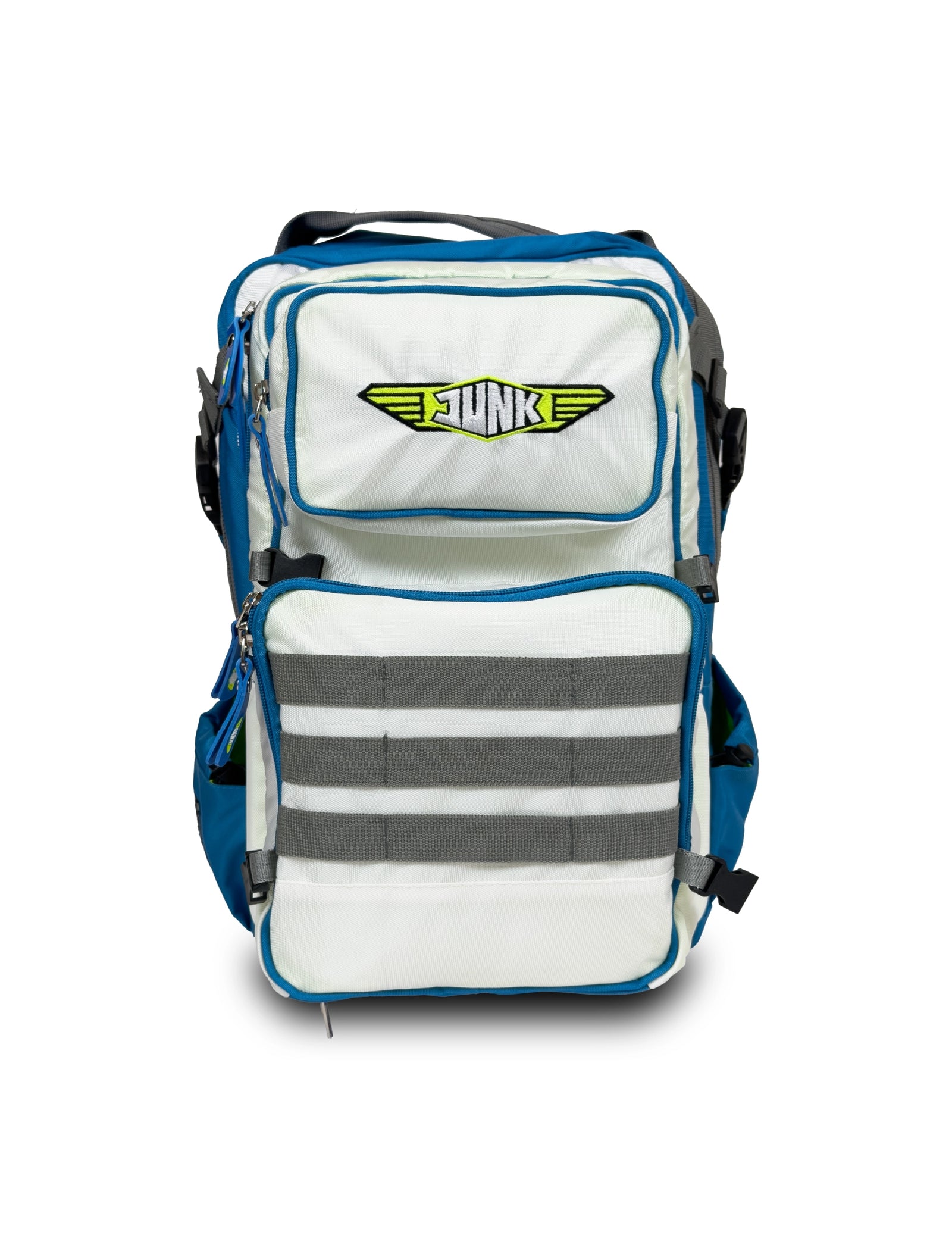 Skate Backpack White + Electric Blue