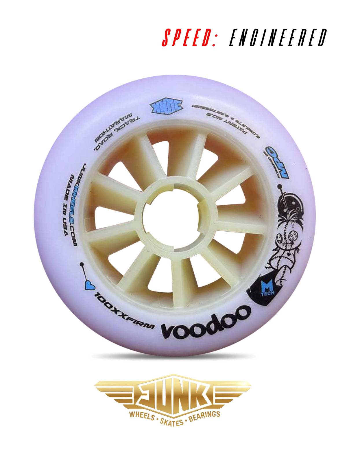 Junk Voodoo 🔮 Inline Race Wheels – 80–110mm (Firm • X-Firm • XX-Firm)