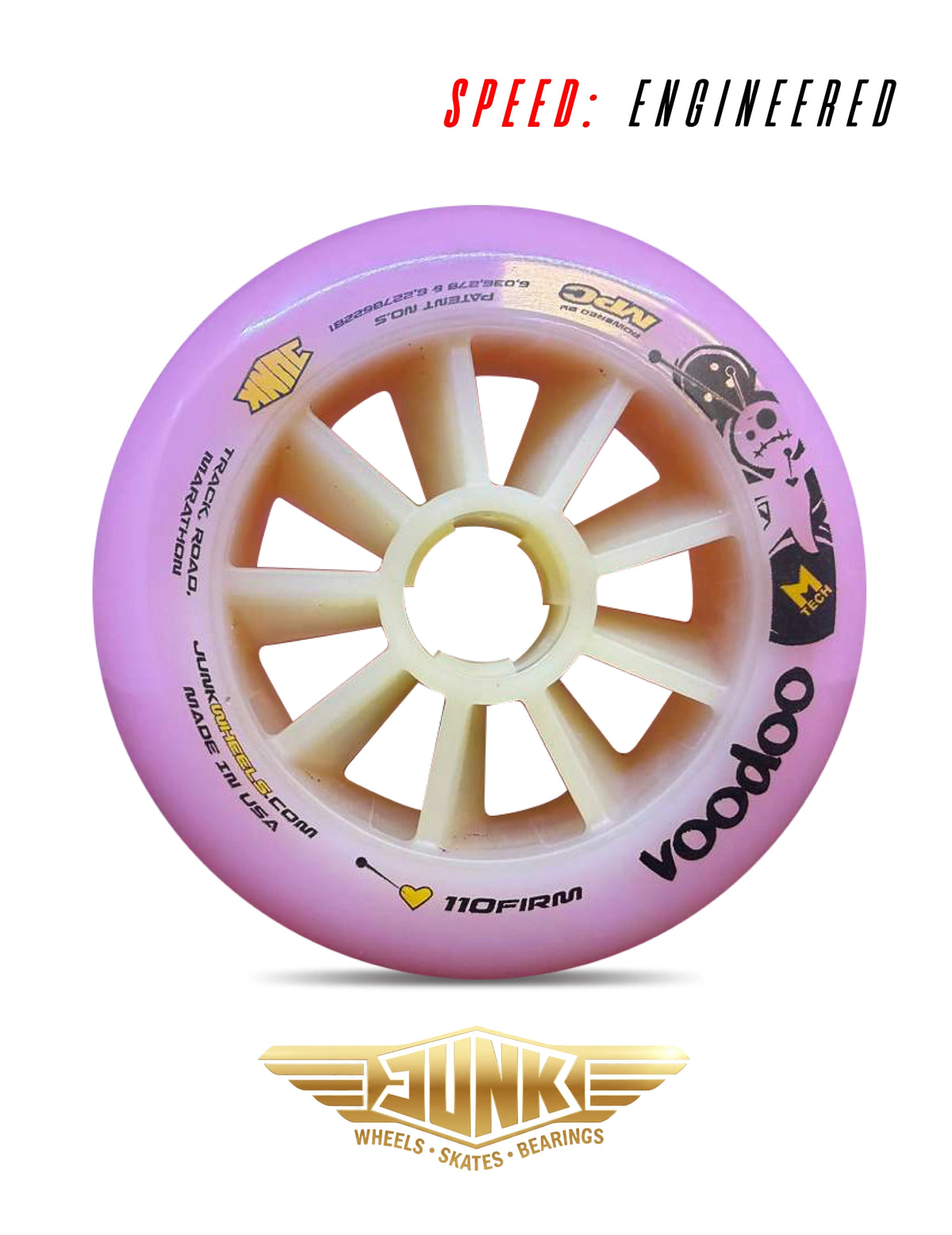 Junk Voodoo 🔮 Inline Race Wheels – 80–110mm (Firm • X-Firm • XX-Firm)