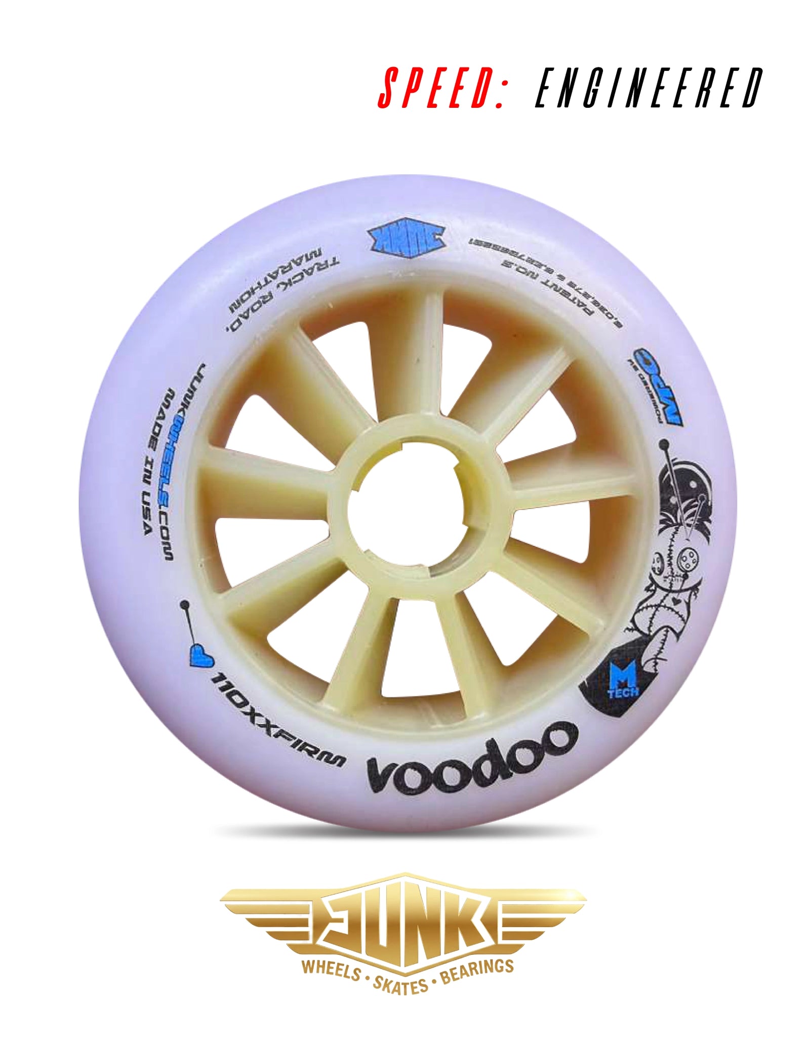 Junk Voodoo 🔮 Inline Race Wheels – 80–110mm (Firm • X-Firm • XX-Firm)