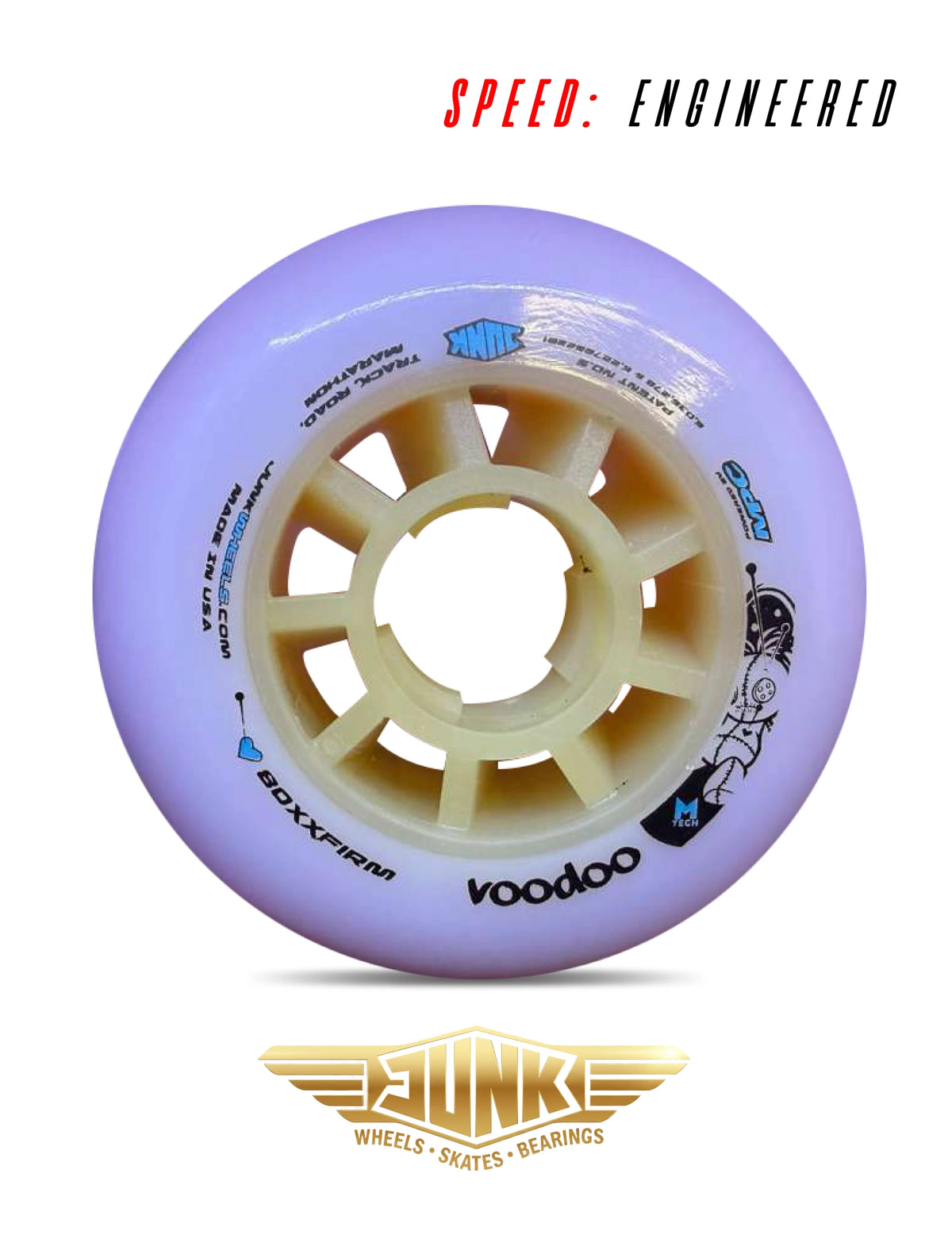 Junk Voodoo 🔮 Inline Race Wheels – 80–110mm (Firm • X-Firm • XX-Firm)