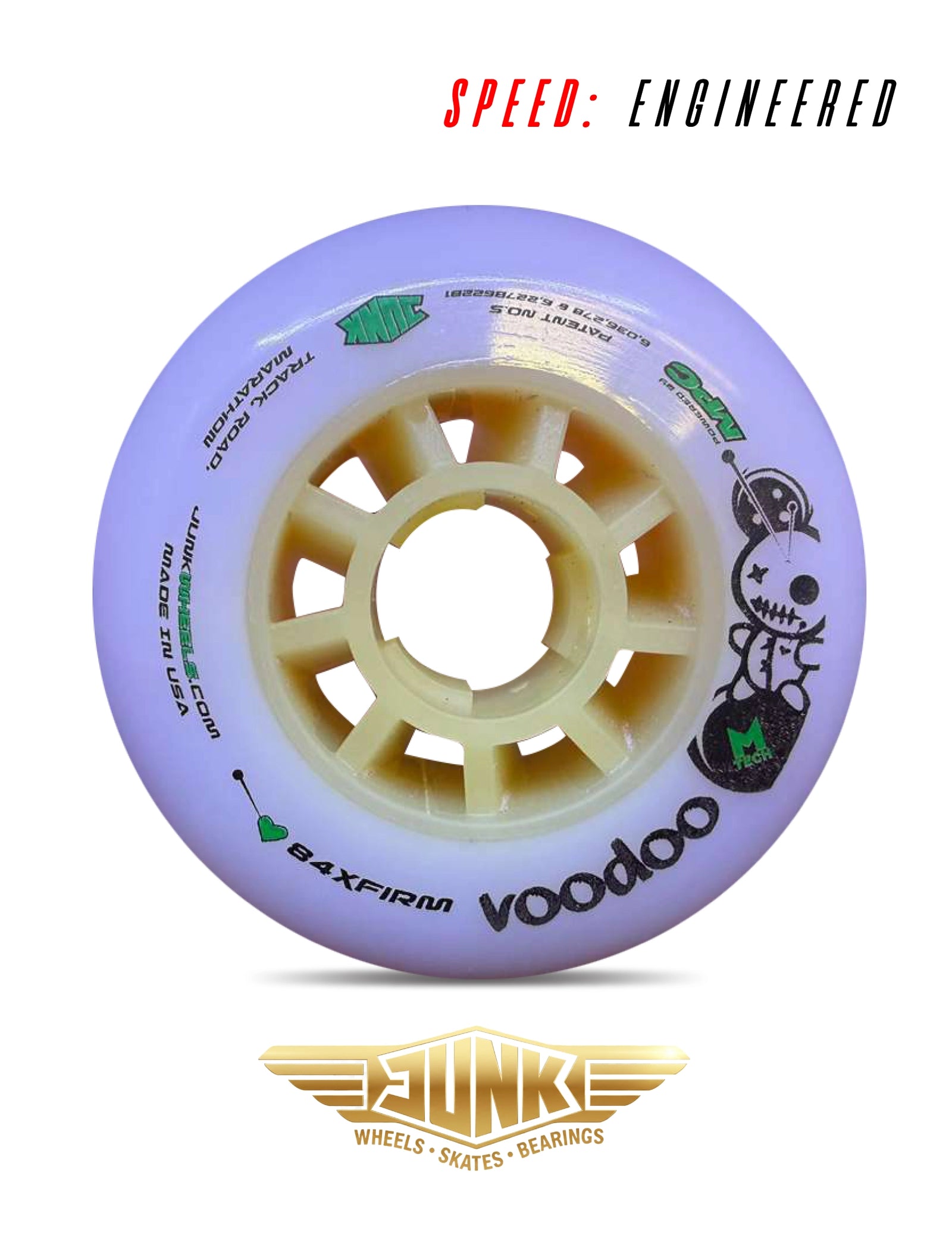 Junk Voodoo 🔮 Inline Race Wheels – 80–110mm (Firm • X-Firm • XX-Firm)