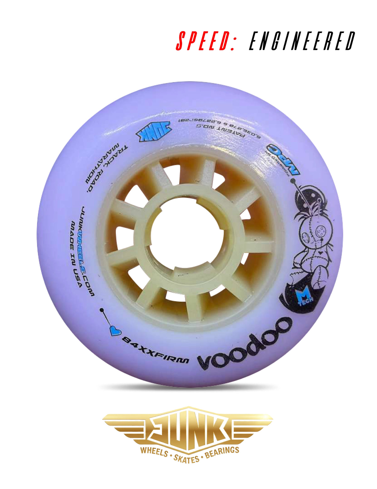 Junk Voodoo 🔮 Inline Race Wheels – 80–110mm (Firm • X-Firm • XX-Firm)