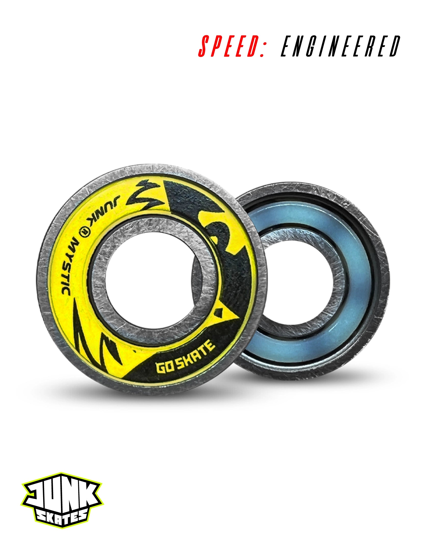 Junk Mystic 6ix Ceramic Bearings Si3N4 Ceramic Balls, Nylon Retainers, Synthetic Oil - Junk Wheels Junk Mystic 6ix Ceramic Bearings Si3N4 Ceramic Balls, Nylon Retainers, Synthetic Oil - Junk Wheels