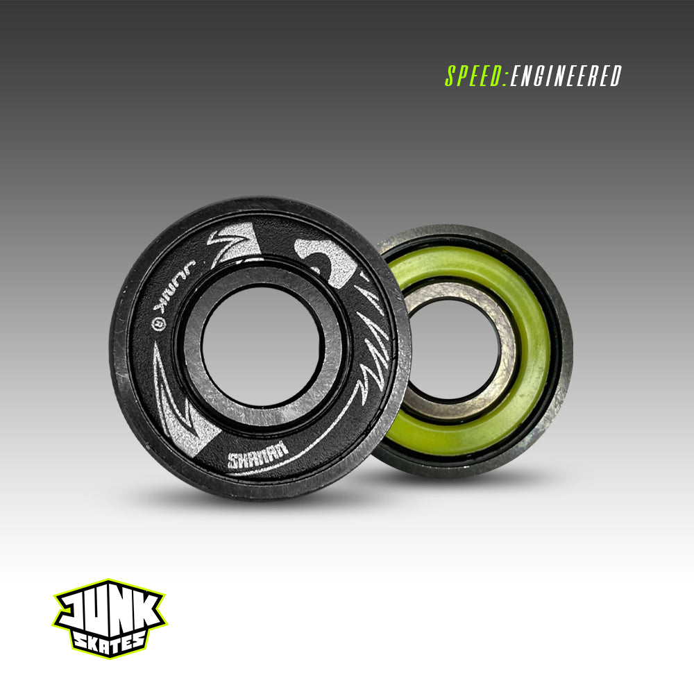 Junk Shaman Elite 6ix Ceramic + Black Titanium Bearings (Set of 16)