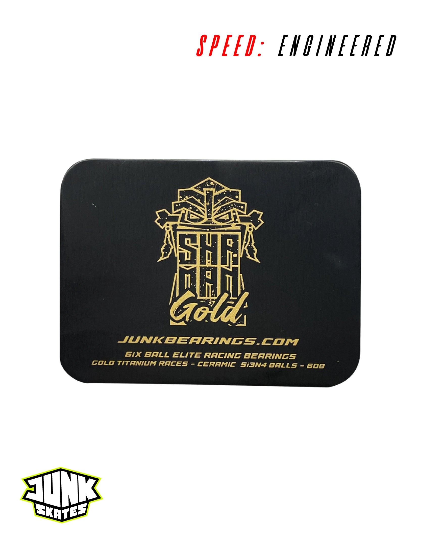 Shaman Gold Bearings 🛼💛 – 6ix-Ball Ceramic, Gold Titanium Races