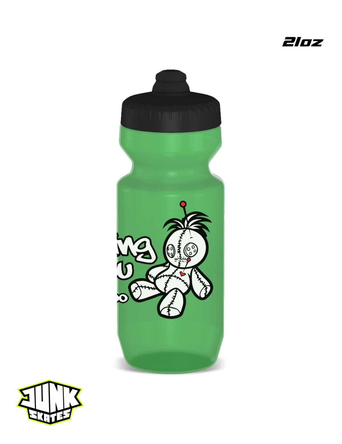 Thinking of You Transparent Green Water Bottle – Big Mouth 21 or 24oz (Made in USA)