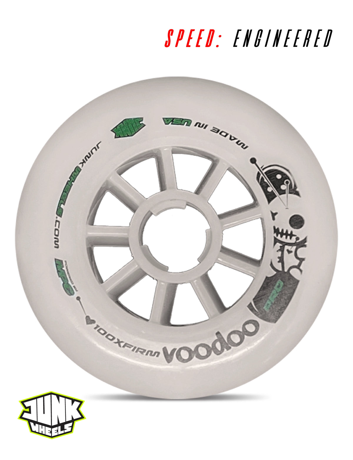 Junk Voodoo Pro X-Firm | 80mm–110mm | Single-Urethane Speed Wheel