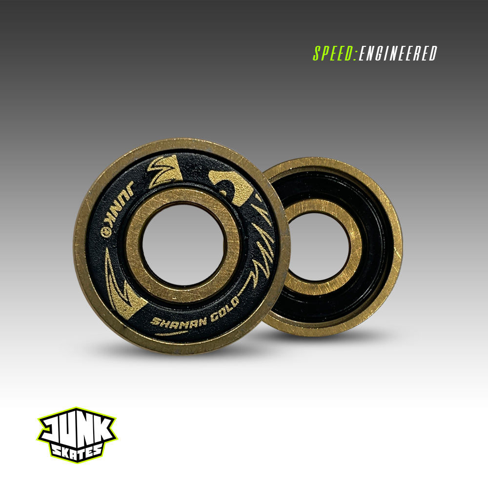 Junk Shaman Gold 6ix Ball Elite Racing Bearings - 16 Pack