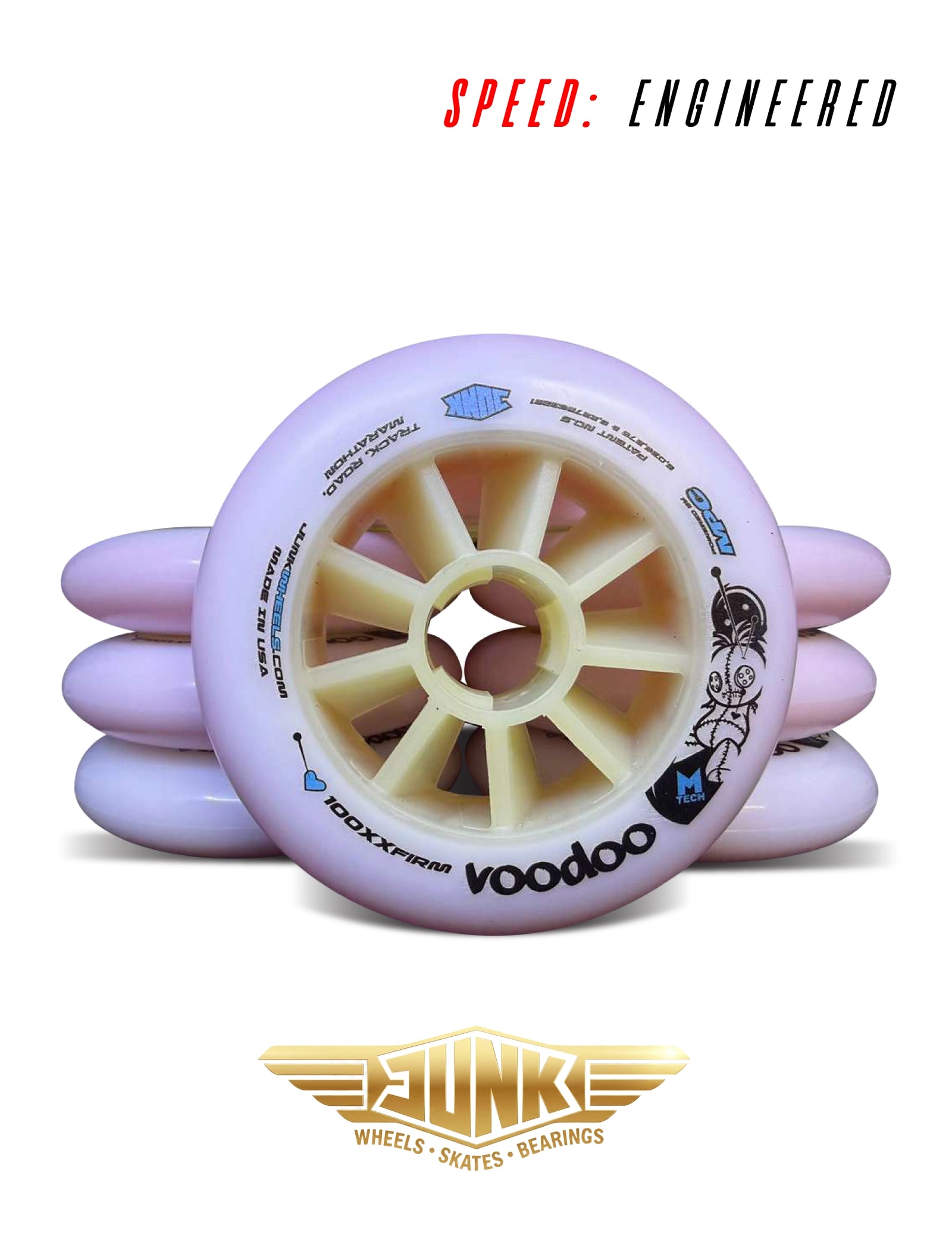 Junk Voodoo 🔮 Inline Race Wheels – 80–110mm (Firm • X-Firm • XX-Firm)
