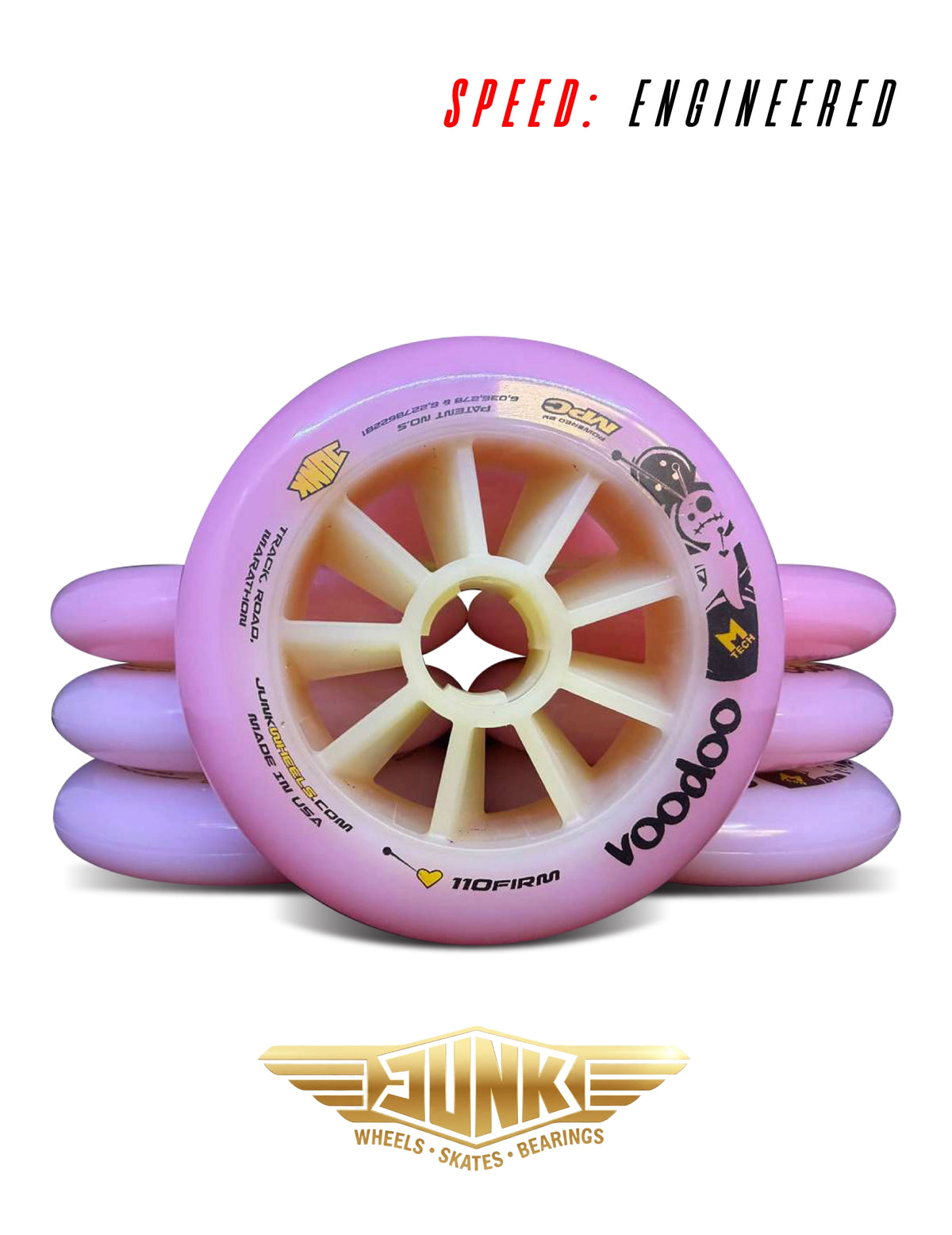 Junk Voodoo 🔮 Inline Race Wheels – 80–110mm (Firm • X-Firm • XX-Firm)