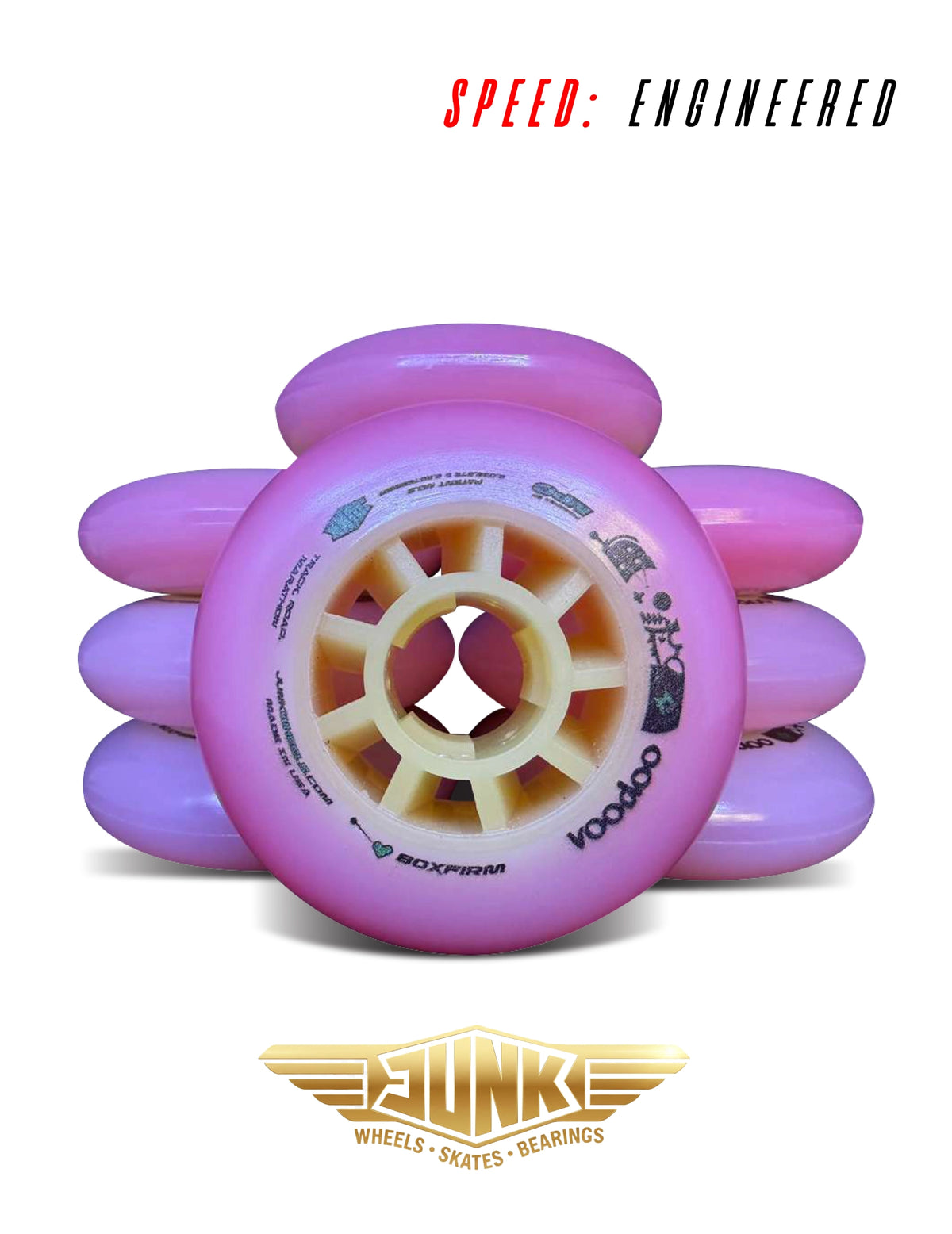 Junk Voodoo 🔮 Inline Race Wheels – 80–110mm (Firm • X-Firm • XX-Firm)