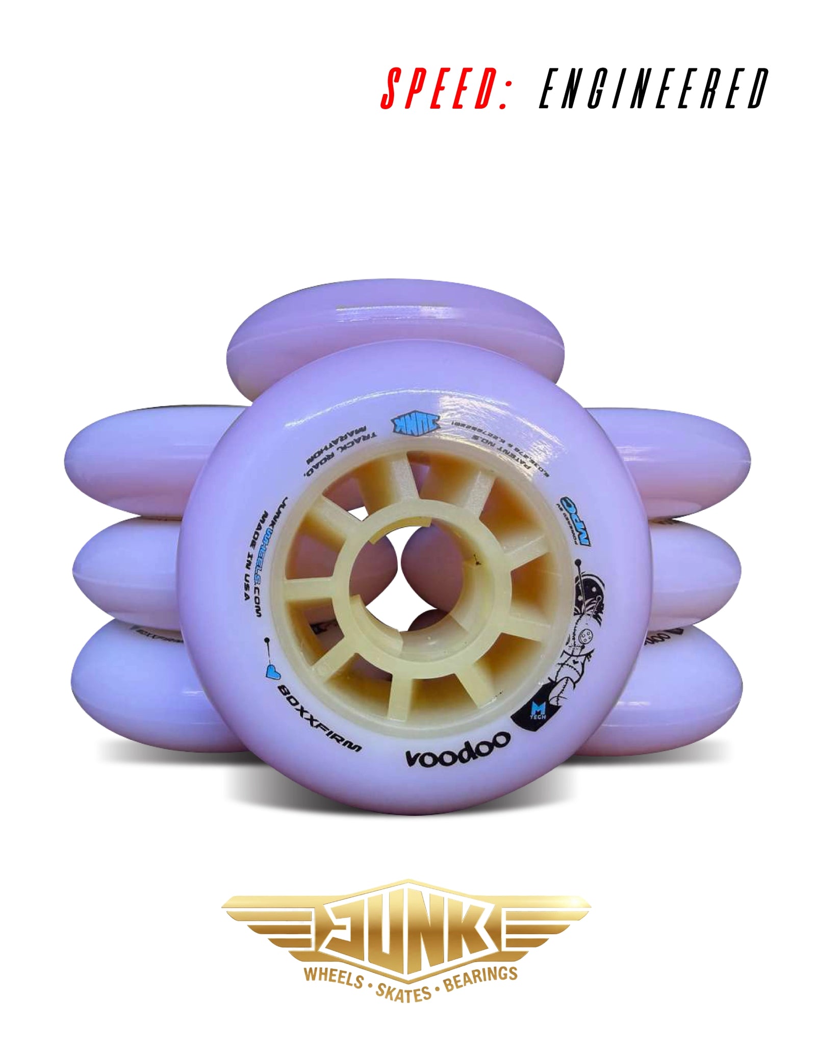 Junk Voodoo 🔮 Inline Race Wheels – 80–110mm (Firm • X-Firm • XX-Firm)