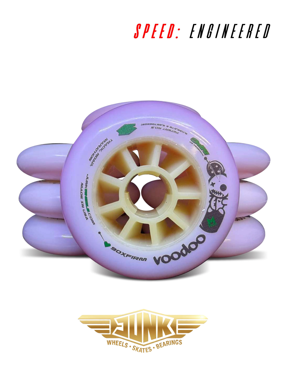 Junk Voodoo 🔮 Inline Race Wheels – 80–110mm (Firm • X-Firm • XX-Firm)