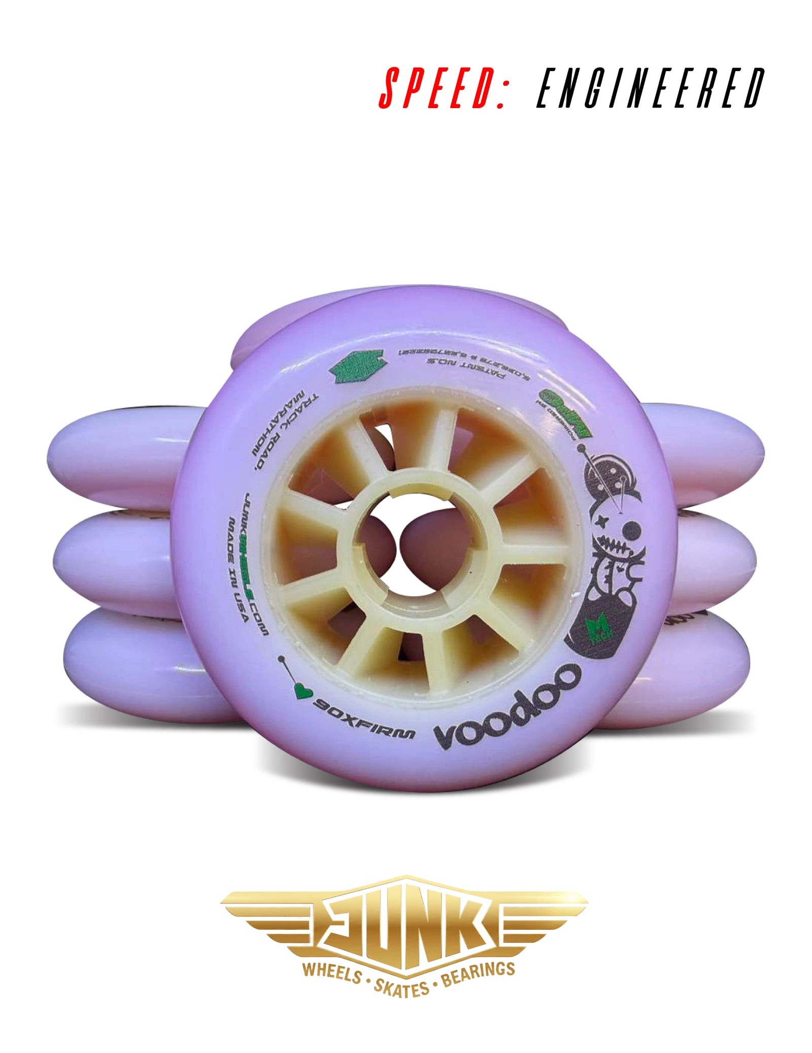 Junk Voodoo 🔮 Inline Race Wheels – 80–110mm (Firm • X-Firm • XX-Firm)