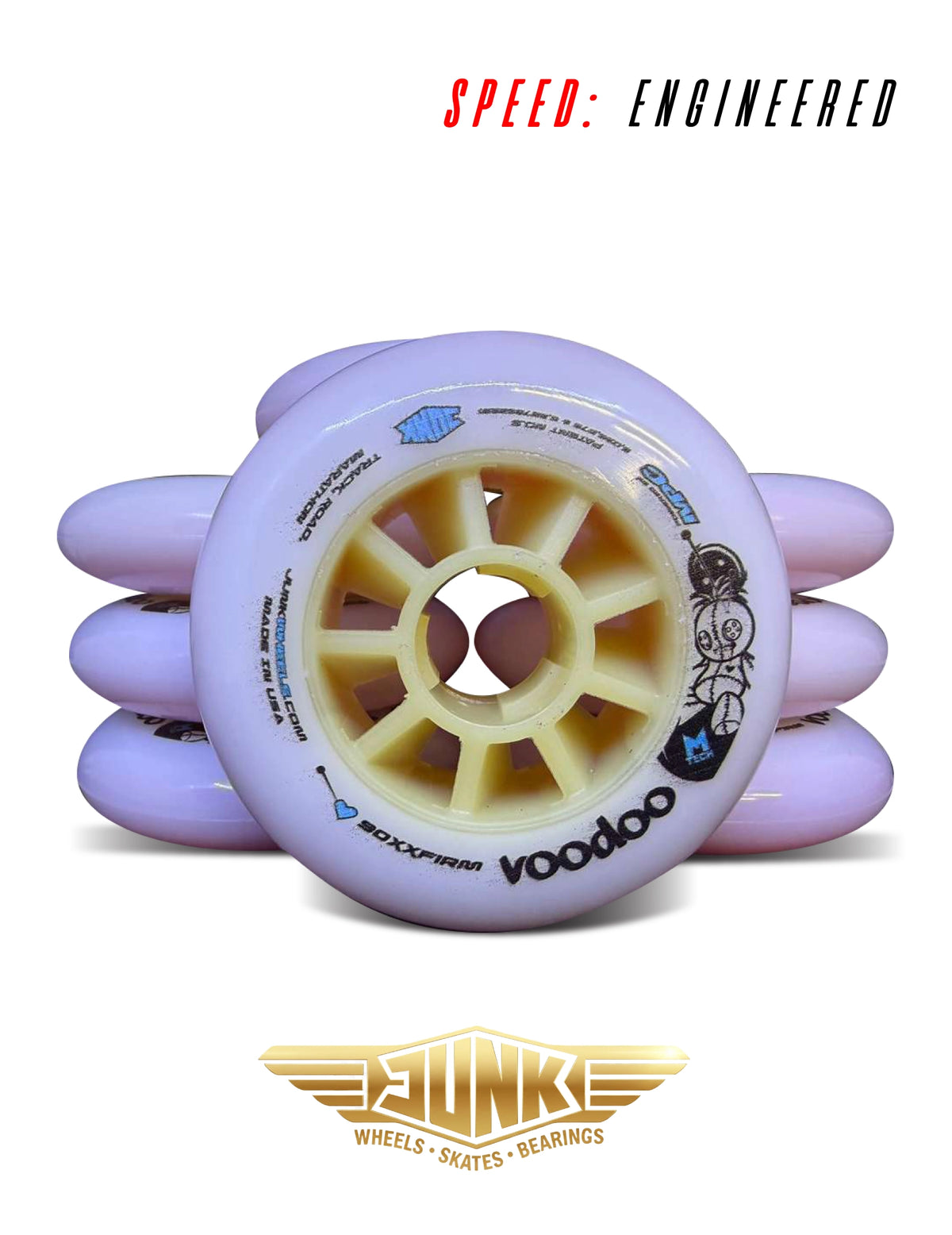 Junk Voodoo 🔮 Inline Race Wheels – 80–110mm (Firm • X-Firm • XX-Firm)