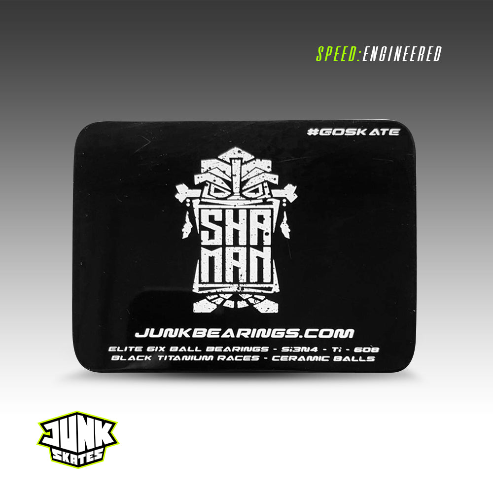 Junk Shaman 6ix Ball Ceramic + Black Titanium Bearings - 16 Pack