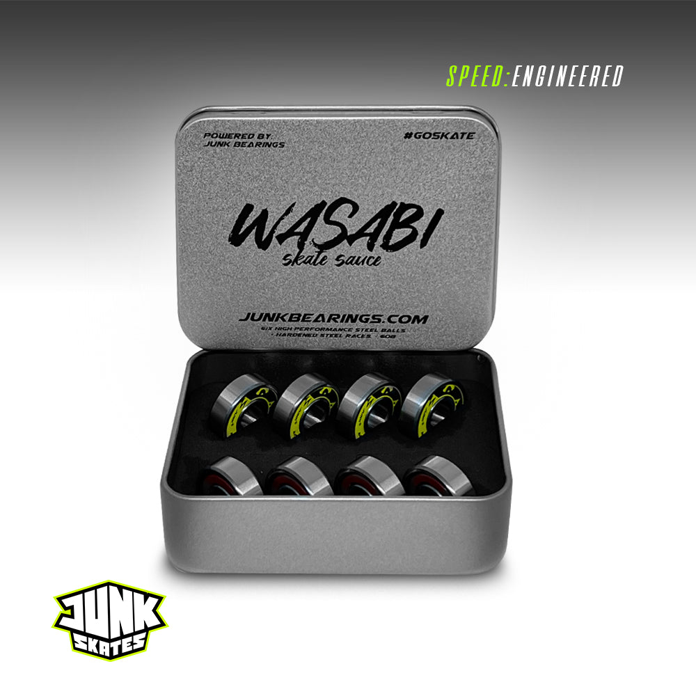 Wasabi SkateBoard Bearings - Set of 8